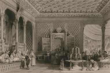 Εσωτερικό καφενείου στην Κωνσταντινούπολη.