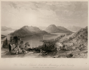 Άποψη των Πριγκιπονήσων από τη μονή της Αγίας Τριάδος στη Χάλκη.