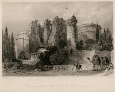 Ερείπια της εκκλησίας του Αγίου Ιωάννη του Θεολόγου στην Πέργαμο.