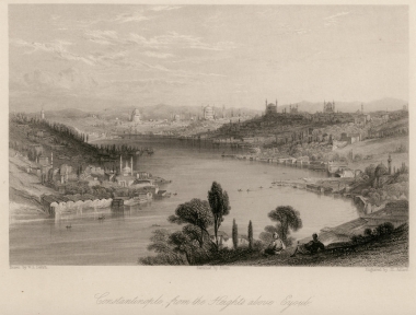 Άποψη της Κωνσταντινούπολης από τα υψώματα του Εγιούπ, (βυζαντινό Κοσμίδιο).