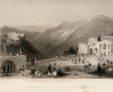 Μπετεντέιν στον σημερινό Λίβανο. Ανάκτορο του ηγεμόνα των Δρούζων. Σύναξη των οπλαρχηγών προκειμένου να ενωθούν με τον στρατό του Ιμπραήμ Πασά που επρόκειτο να εισβάλει στη Συρία.