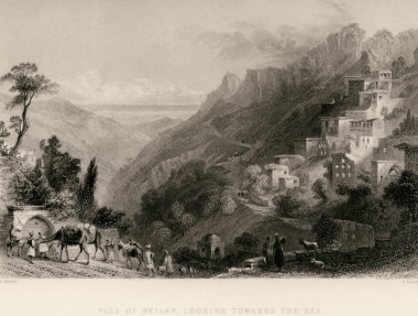 Πέρασμα του Μπεϋλάν στην Κιλικία της Μικράς Ασίας, στο βάθος η θάλασσα.