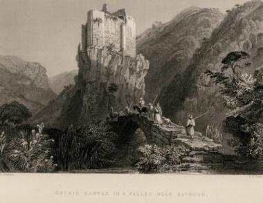 Κάστρο των Σταυροφόρων, γνωστό ως Mseilha ή Puy du Connètable, στην πόλη Μπατρούν του Λιβάνου.