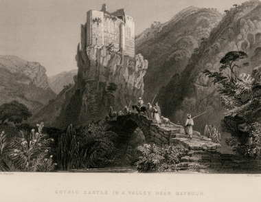 Κάστρο των Σταυροφόρων, γνωστό ως Mseilha ή Puy du Connètable, στην πόλη Μπατρούν του Λιβάνου.