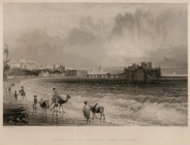 Άποψη της Σιδώνας από τον δρόμο της Βηρυττού.