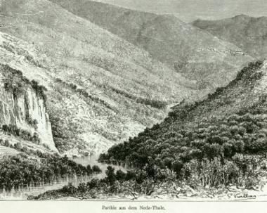 Άποψη της κοιλάδας της Νέδας.