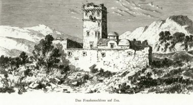 Ο αρχαίος πύργος και η μονή της Αγίας Μαρίνας στην Κέα.