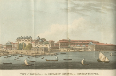 Άποψη των στρατώνων του πυροβολικού (Τοπχανέ), στην Κωνσταντινούπολη.