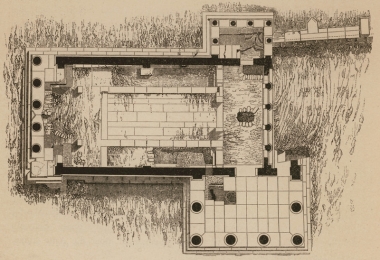 Κάτοψη του Ερεχθείου στα τέλη του δεκάτου ενάτου αιώνα.
