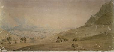 Άποψη του Άργους με το Ναύπλιο στο βάθος.
