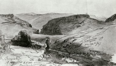 Άποψη του φαραγγιού του Βενεράτου, 15 Μαΐου 1864.