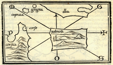 Χάρτης της νήσου Πιανόζα.