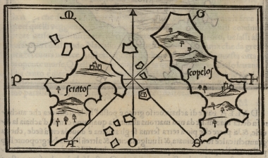 Χάρτης της Σκιάθου και της Σκοπέλου.