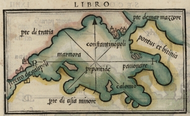 Χάρτης της Προποντίδας και των στενών του Βοσπόρου.