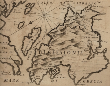 Χάρτης της Κεφαλονιάς.