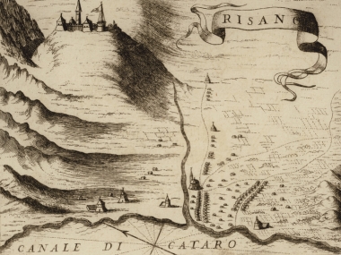 Χάρτης της πόλης Ριζάν στο Μαυροβούνιο.