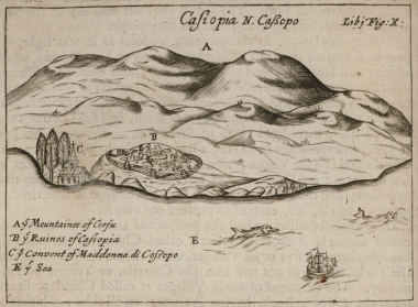 Άποψη της Κασσιόπης στην Κέρκυρα.