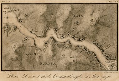 Χάρτης των Στενών του Βοσπόρου.