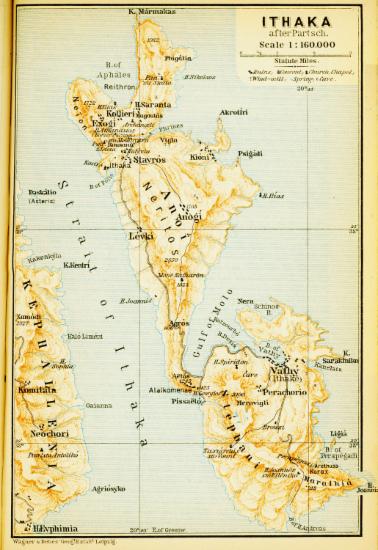Χάρτης της Ιθάκης.