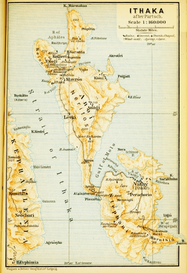 Χάρτης της Ιθάκης.