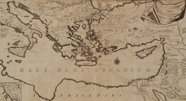 Χάρτης της Ανατολικής Μεσογείου.