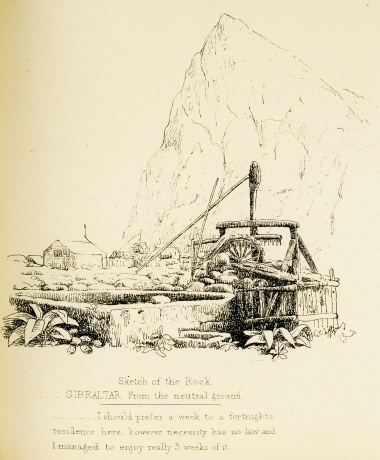 Ο βράχος του Γιβραλτάρ από την ουδέτερη ζώνη.