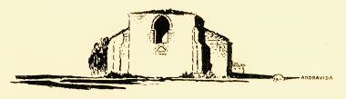 Το σωζόμενο τμήμα της γοτθικής εκκλησίας της Αγίας Σοφίας στην Ανδραβίδα.
