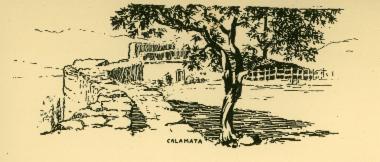 Άποψη του κάστρου της Καλαμάτας.