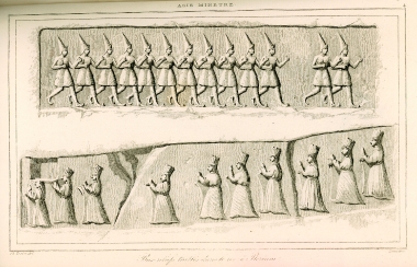 Παραστάσεις θεών από το ιερό της Γιαζιλί Γιακά κοντά στη Χαττούσα (σημερινό Μπογάζ Καλέ) πρωτεύουσα των Χιττιτών.