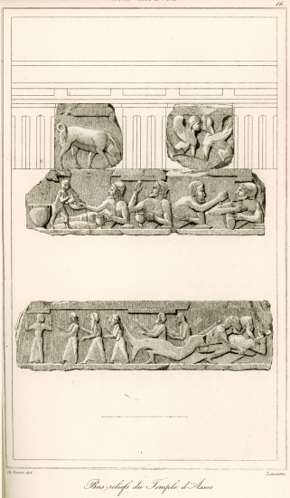 Ανάγλυφα από τον Ναό της Αθηνάς στην Άσσο.