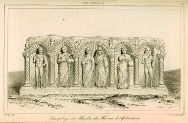 Μαρμάρινη σαρκοφάγος στην Αφροδισιάδα.