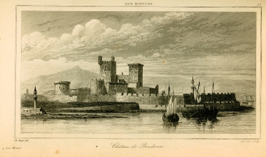 Το φρούριο των Ιωαννιτών ιπποτών στο λιμάνι της Αλικαρνασσού (σημερινό Μπόντρουμ).