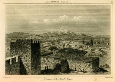 Άποψη της Καισάρειας (σημερινό Κάισερι). Στο βάθος διακρίνεται το όρος Αργαίος.