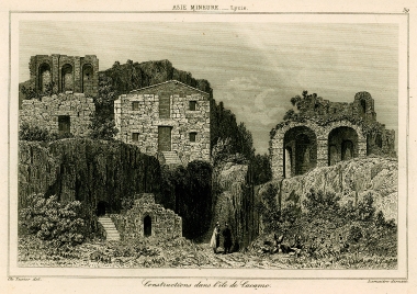 Ερείπια οικοδομημάτων στις Κυανέες.