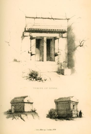 Λαξευτός τάφος και σαρκοφάγοι στα περίχωρα της Αντίφελλου (σημερινό Κας).