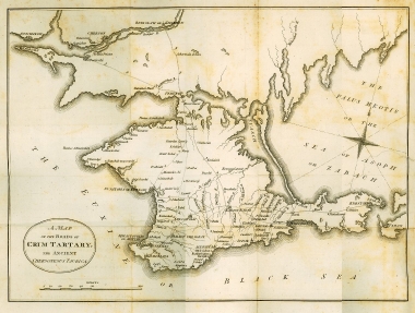 Χάρτης της χερσονήσου της Κριμαίας.