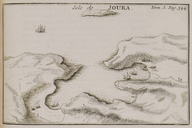 Χάρτης του λιμανιού της βραχονησίδας Γιούρα.
