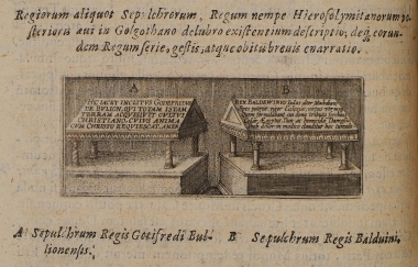 Οι τάφοι του Γοδεφρείδου ντε Μπουιγιόν και του Βαλδουίνου Α΄της Ιερουσαλήμ στον ναό του Παναγίου Τάφου στην Ιερουσαλήμ.