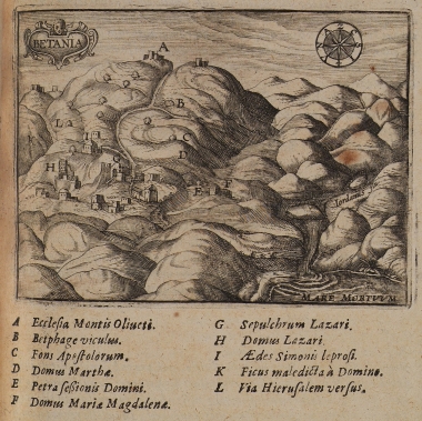 Άποψη της Βηθανίας με τα σημαντικότερα προσκυνήματα.