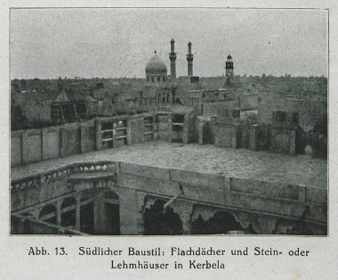 Καρμπάλα, οικοδομήματα πέτρινα ή με πλίνθους και με επίπεδες στέγες.