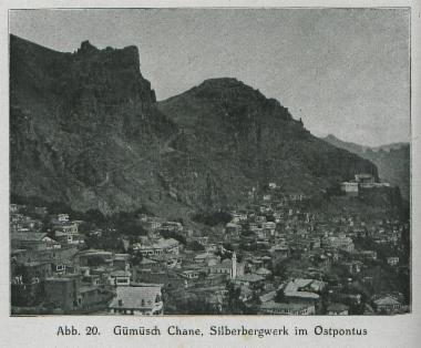 Άποψη της Αργυρούπολης (σημερινό Γκιουμούς Χανέ) στον Ανατολικό Πόντο, πόλης γνωστής, μέχρι τα τέλη του 18ου αιώνα, για τα ορυχεία αργύρου.