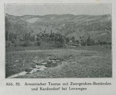 Δασική έκταση με βελανιδιές και κουρδικό χωριό στον αρμενικό Ταύρο.