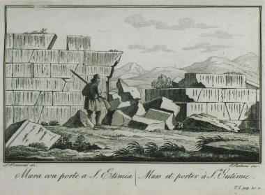 Ερείπια του τείχους της αρχαίας πόλης Μυωνία ή Μυανία, σήμερα Αγία Ευθυμία Φωκίδας.