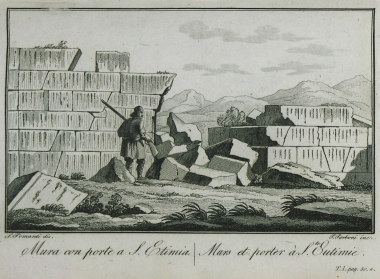 Ερείπια του τείχους της αρχαίας πόλης Μυωνία ή Μυανία, σήμερα Αγία Ευθυμία Φωκίδας.