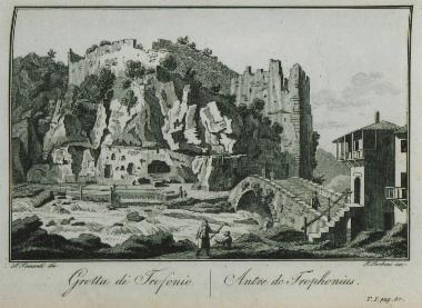 Το Τροφώνιο Μαντείο (ή Τροφώνιο Άντρο) στους πρόποδες του μεσαιωνικού κάστρου στη Λιβαδειά.