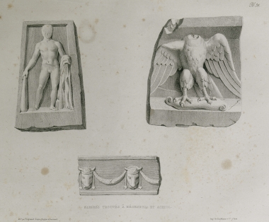 Γλυπτά που βρέθηκαν στη Μεσημβρία (σημερινό Νεσέμπαρ) και την Αγχίαλο (σημερινό Πομόριε).