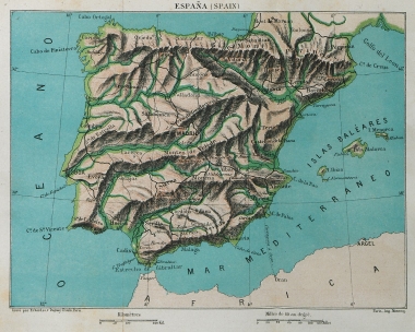 Χάρτης της Ισπανίας.