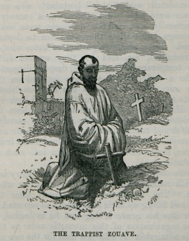 Τραπιστής μοναχός, με βάση τον πίνακα του Horace Vernet Le Zouave Trappiste.