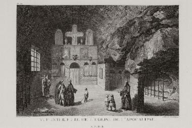 Το εσωτερικό της εκκλησίας στο σπήλαιο της Αποκαλύψεως στην Πάτμο.