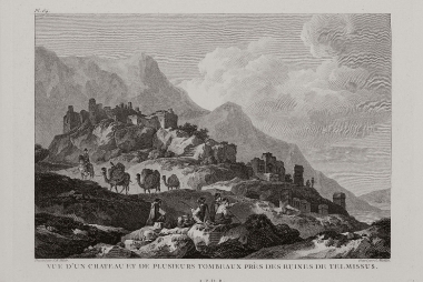 Ερείπια του κάστρου και λυκιακοί τάφοι στην Μάκρη (αρχαία Τελμησσό και σήμερα Φετχιγιέ).